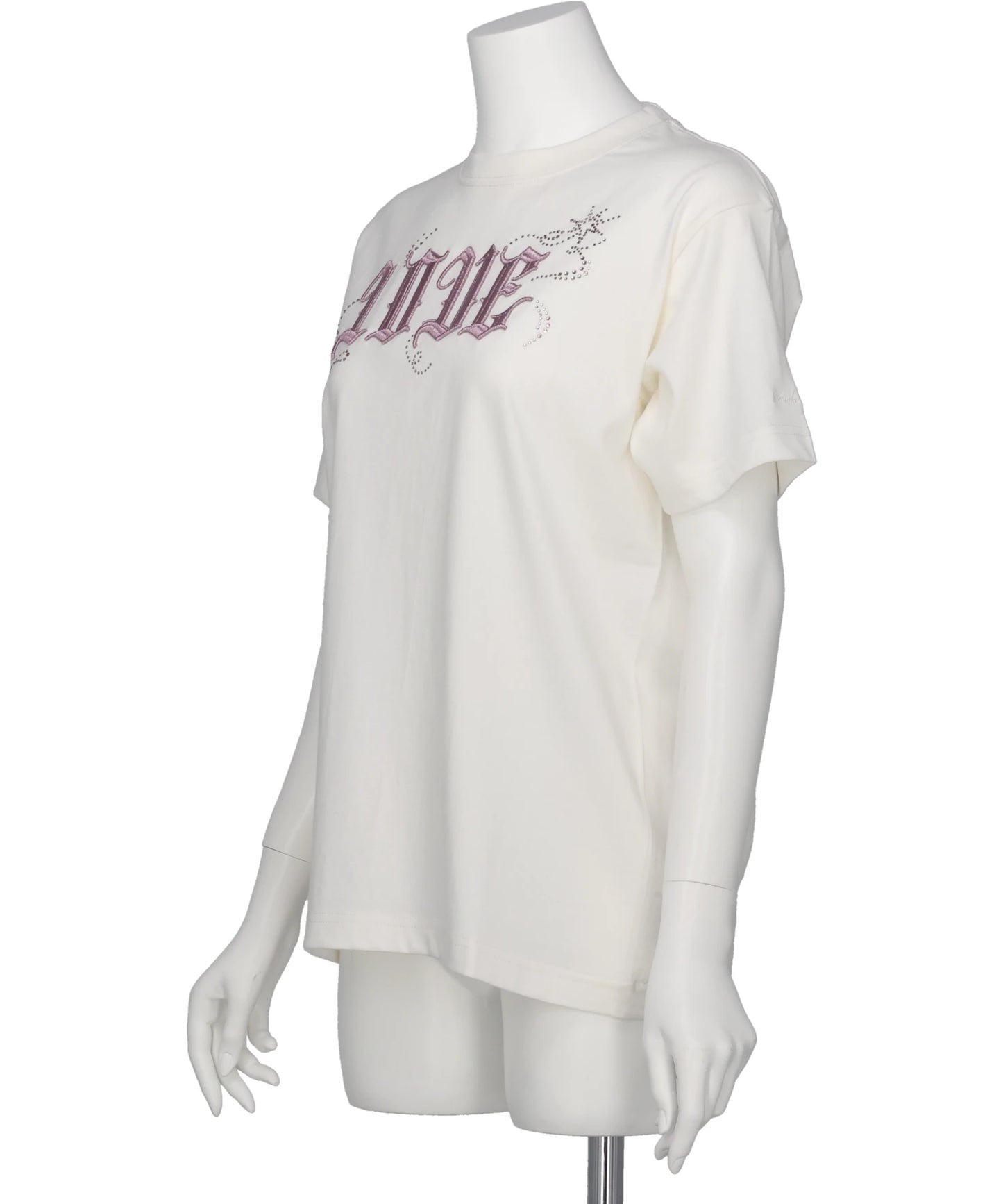 LOVE SPARKLE T-SHIRT / WHITE×PINK