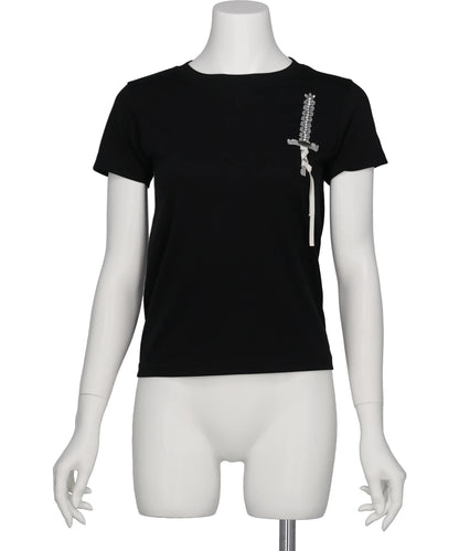 tanakadaisuke(タナカダイスケ) 2026SS LACE KNIGHT EMBROIDERY T-SHIRT TD-26SS-PO55