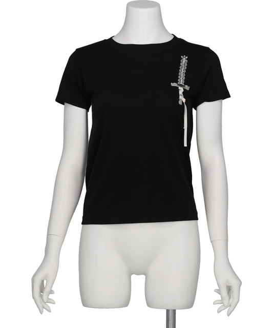 tanakadaisuke(タナカダイスケ) 2026SS LACE KNIGHT EMBROIDERY T-SHIRT TD-26SS-PO55