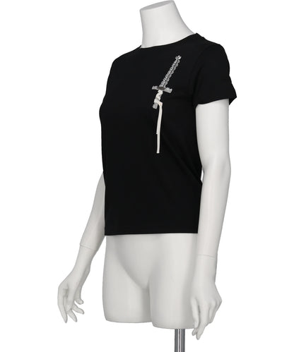 LACE KNIGHT EMBROIDERY T-SHIRT