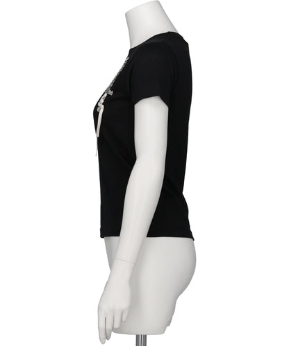 LACE KNIGHT EMBROIDERY T-SHIRT