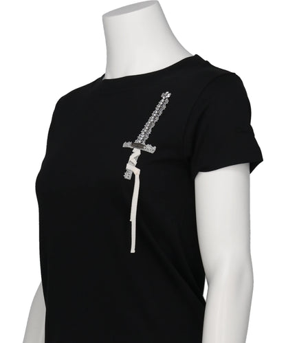 LACE KNIGHT EMBROIDERY T-SHIRT