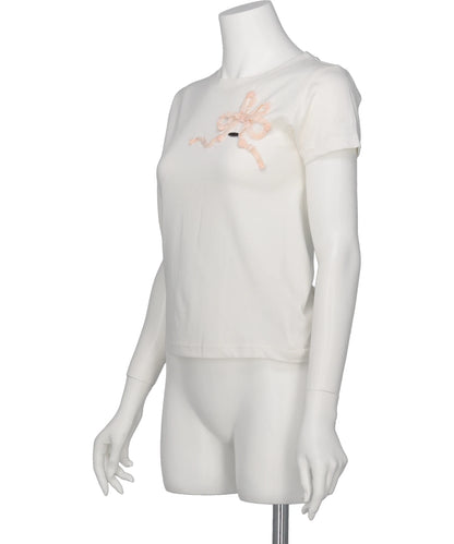 VELVET LAZY RIBBON T-SHIRT