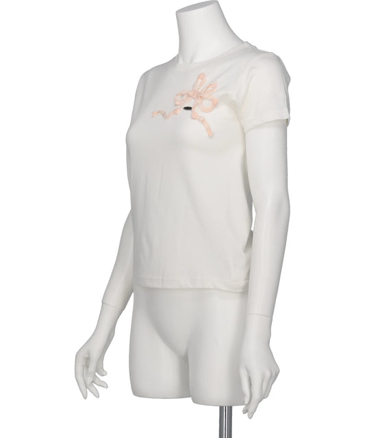 VELVET LAZY RIBBON T-SHIRT