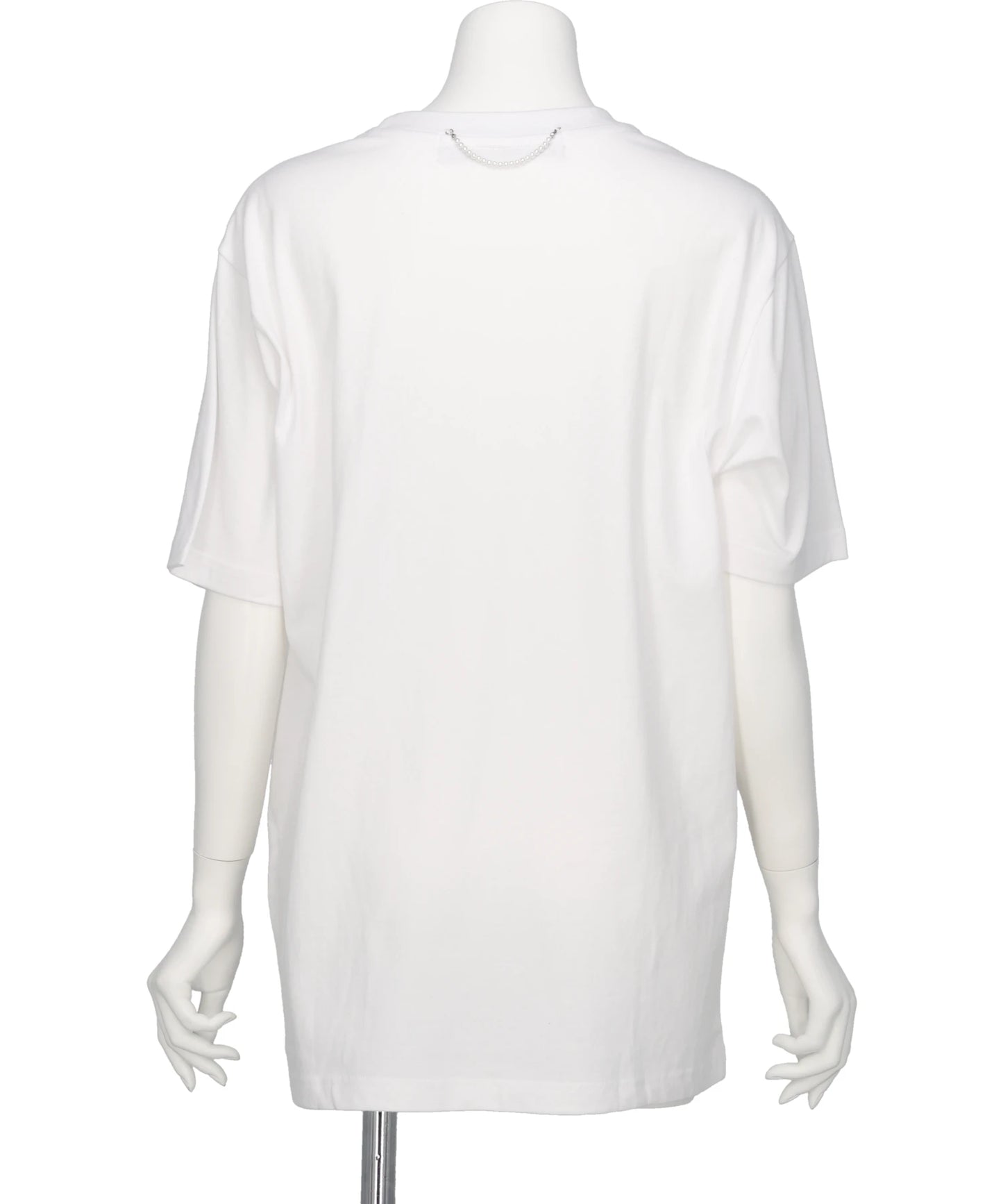 LOGO T-SHIRT WITH PEARL EMBELLISHMENT