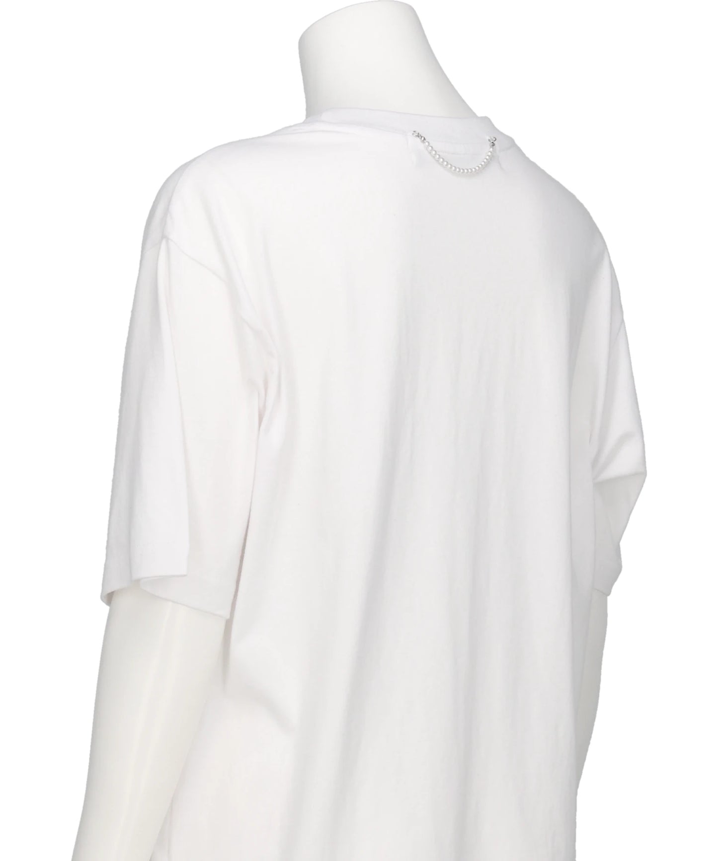 LOGO T-SHIRT WITH PEARL EMBELLISHMENT