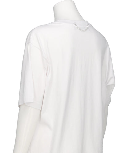 LOGO T-SHIRT WITH PEARL EMBELLISHMENT