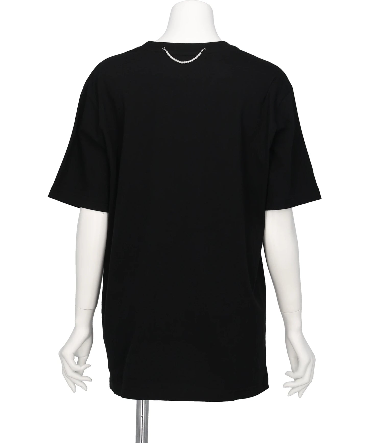 LOGO T-SHIRT WITH PEARL EMBELLISHMENT
