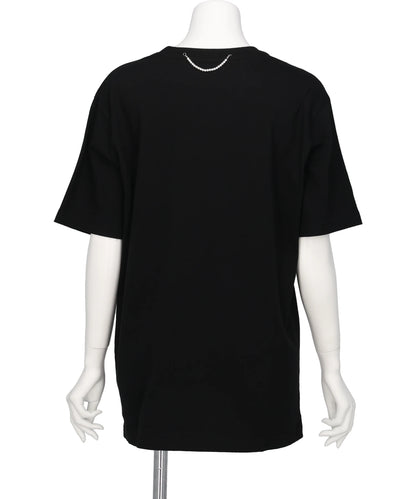 LOGO T-SHIRT WITH PEARL EMBELLISHMENT