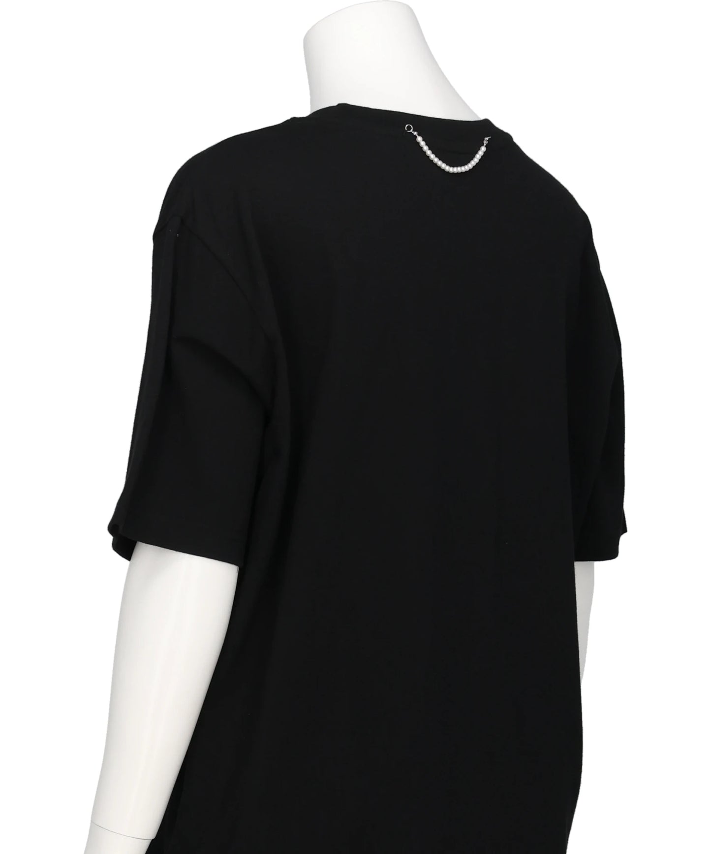 LOGO T-SHIRT WITH PEARL EMBELLISHMENT