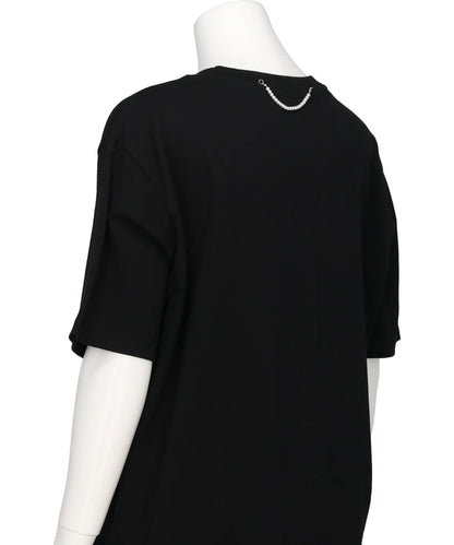 LOGO T-SHIRT WITH PEARL EMBELLISHMENT