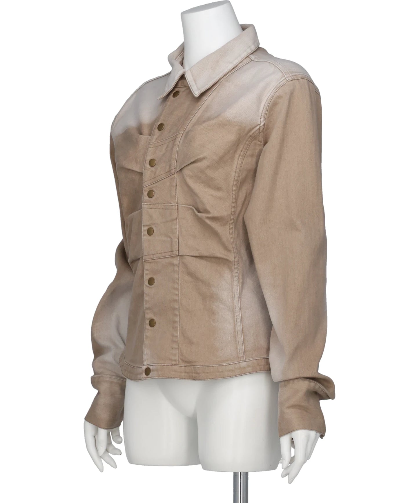 SHORT ZIP DENIM SHIRT