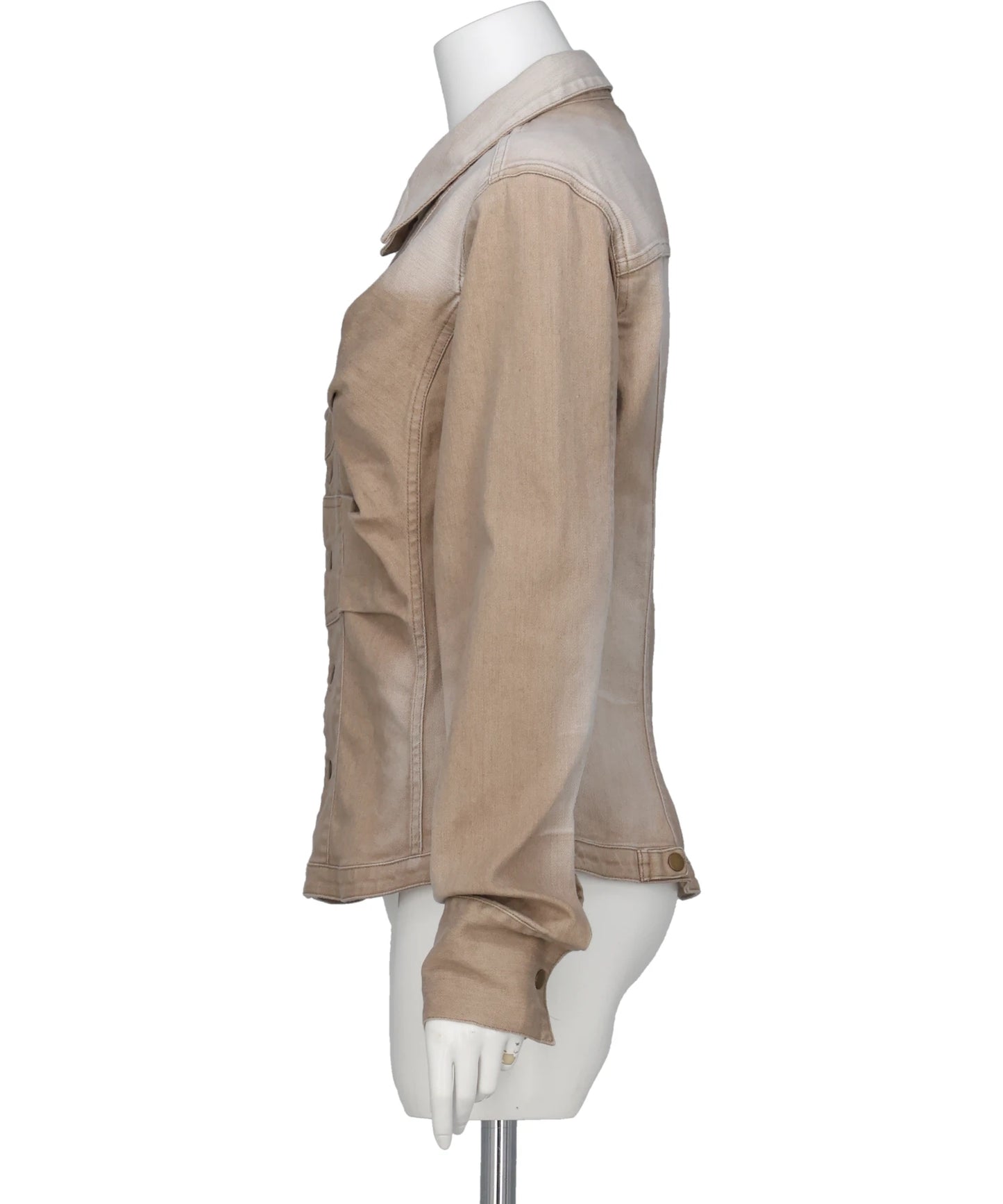 SHORT ZIP DENIM SHIRT