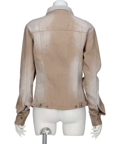 SHORT ZIP DENIM SHIRT