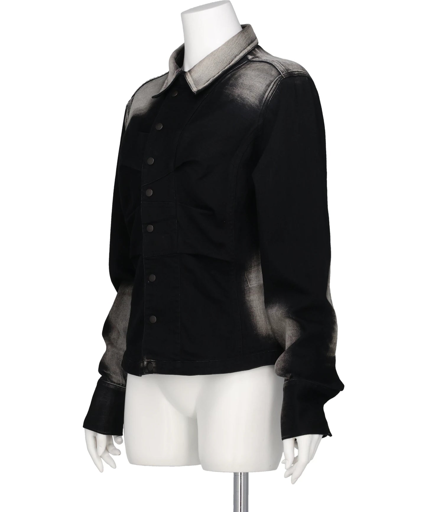 SHORT ZIP DENIM SHIRT