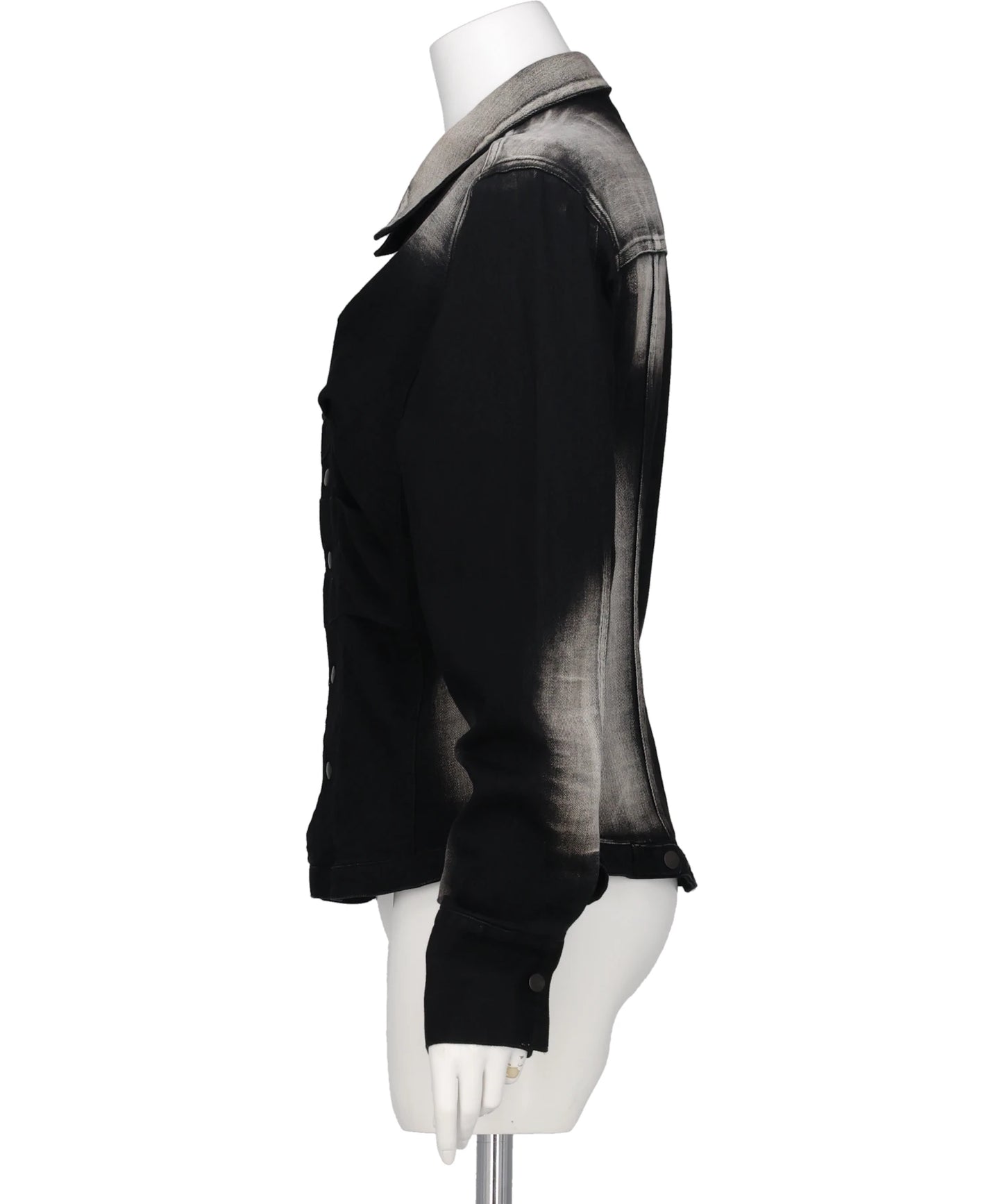 SHORT ZIP DENIM SHIRT