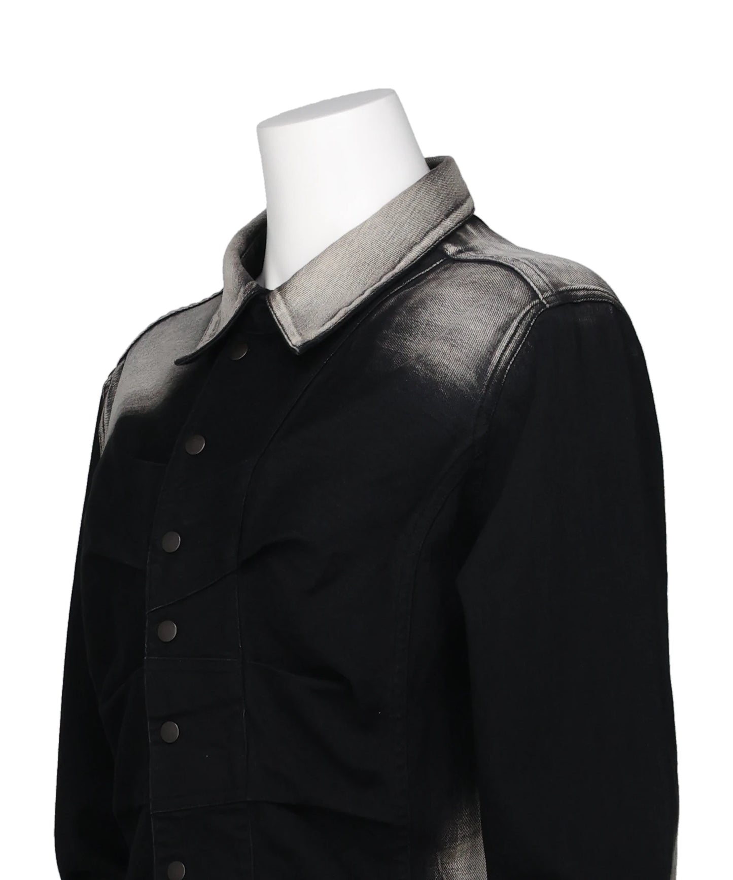 SHORT ZIP DENIM SHIRT