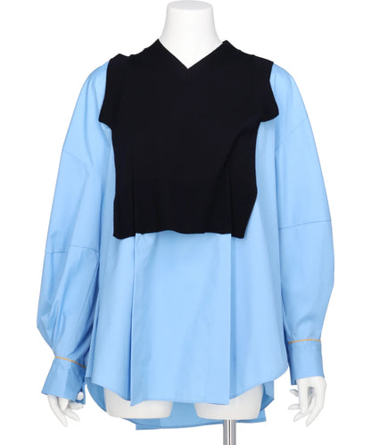 CASH FEEL KNIT LAYERED PO