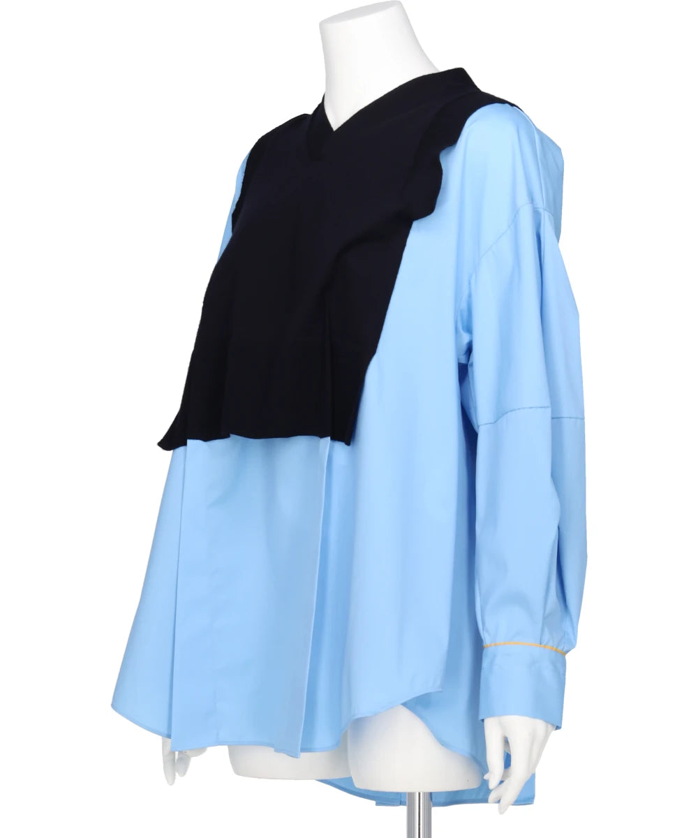 CASH FEEL KNIT LAYERED PO