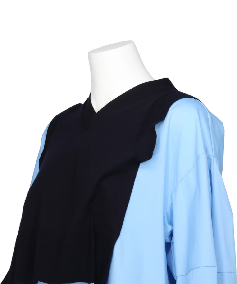 CASH FEEL KNIT LAYERED PO