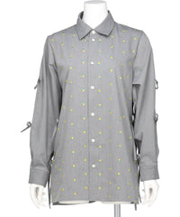 naokitomizuka(ナオキトミズカ) FLOWER EMBROIDERY RIBBON BLOUSE