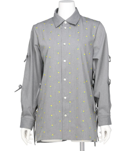 naokitomizuka(ナオキトミズカ) FLOWER EMBROIDERY RIBBON BLOUSE