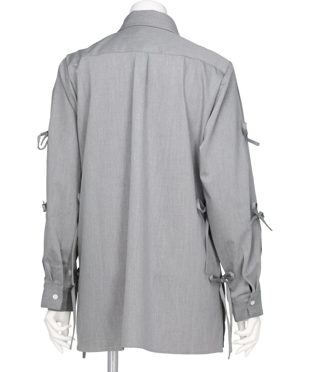 FLOWER EMBROIDERY RIBBON BLOUSE