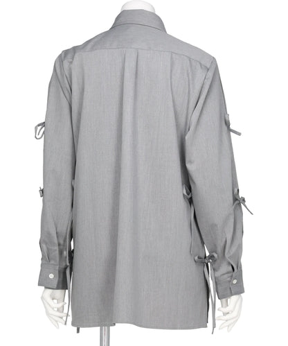 FLOWER EMBROIDERY RIBBON BLOUSE