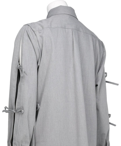 FLOWER EMBROIDERY RIBBON BLOUSE