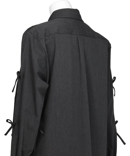 FLOWER EMBROIDERY RIBBON BLOUSE