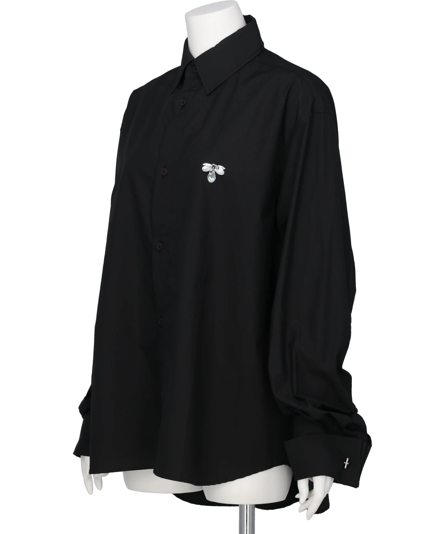 BEADED BUMBLE BEE DRESS SHIRT