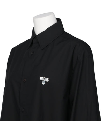 BEADED BUMBLE BEE DRESS SHIRT