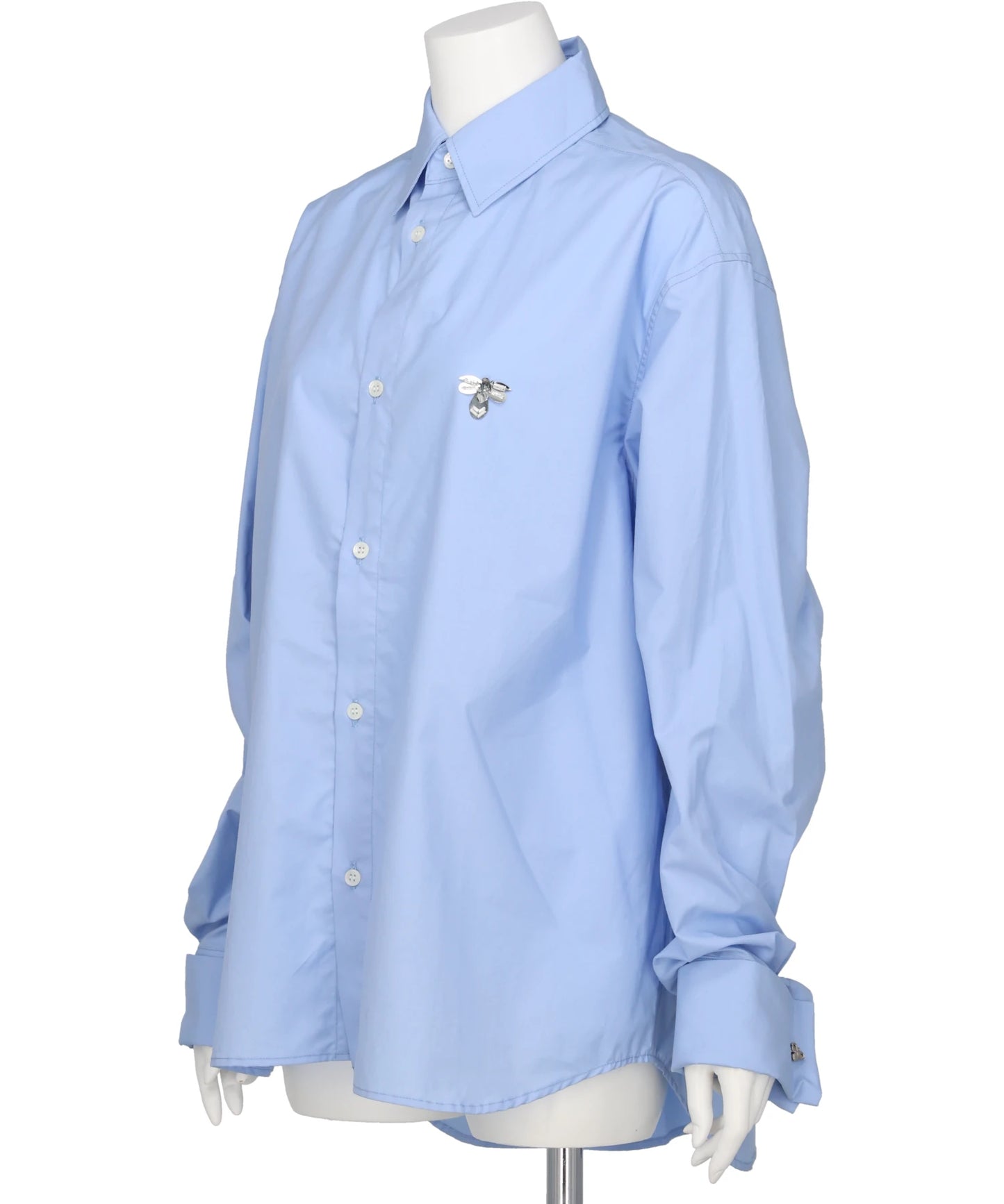 BEADED BUMBLE BEE DRESS SHIRT