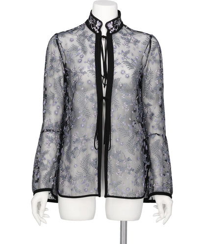 Mame Kurogouchi(マメクロゴウチ) 2026SS TULLE LACE STAND COLLAR