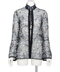 Mame Kurogouchi(マメクロゴウチ) 2026SS TULLE LACE STAND COLLAR SHIRT MM26SS-SH112