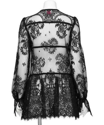 LACE GATHERED BLOUSE