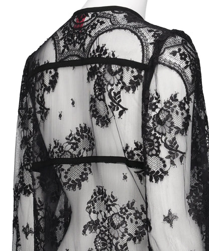 LACE GATHERED BLOUSE