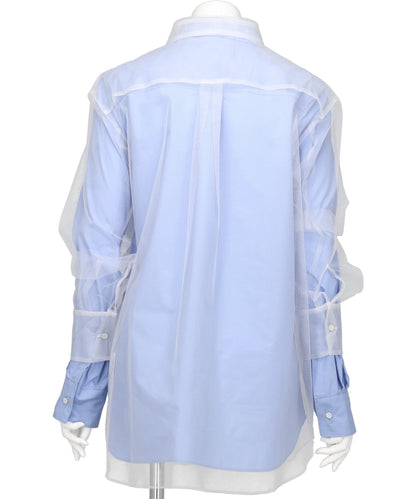 DETACHABLE SHIRT - WHITE×BLUE