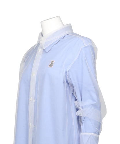 DETACHABLE SHIRT - WHITE×BLUE