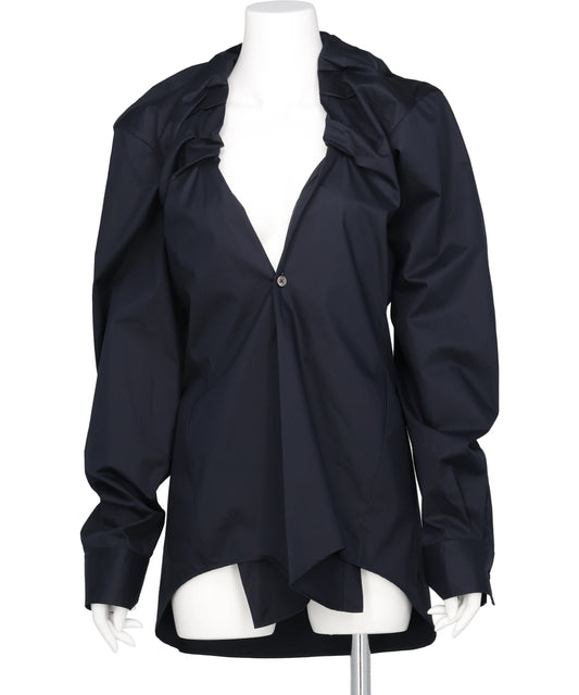 KEISUKEYOSHIDA(ケイスケヨシダ) 2026SS ROLLED-IN COLLAR SHIRT KYB61FJ054W