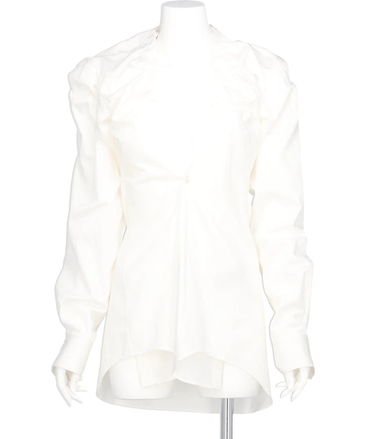 KEISUKEYOSHIDA(ケイスケヨシダ) 2026SS ROLLED-IN COLLAR SHIRT KYB61FJ012W