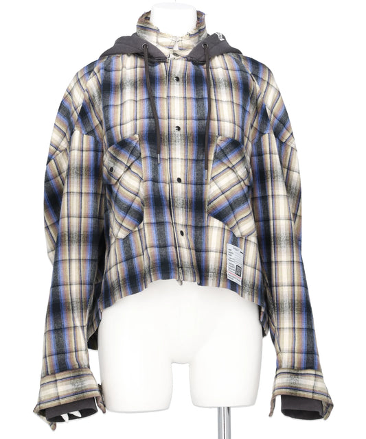 Maison MIHARA YASUHIRO(メゾンミハラヤスヒロ) 2026SS HOODIES CHECK SHIRTS K16SH431