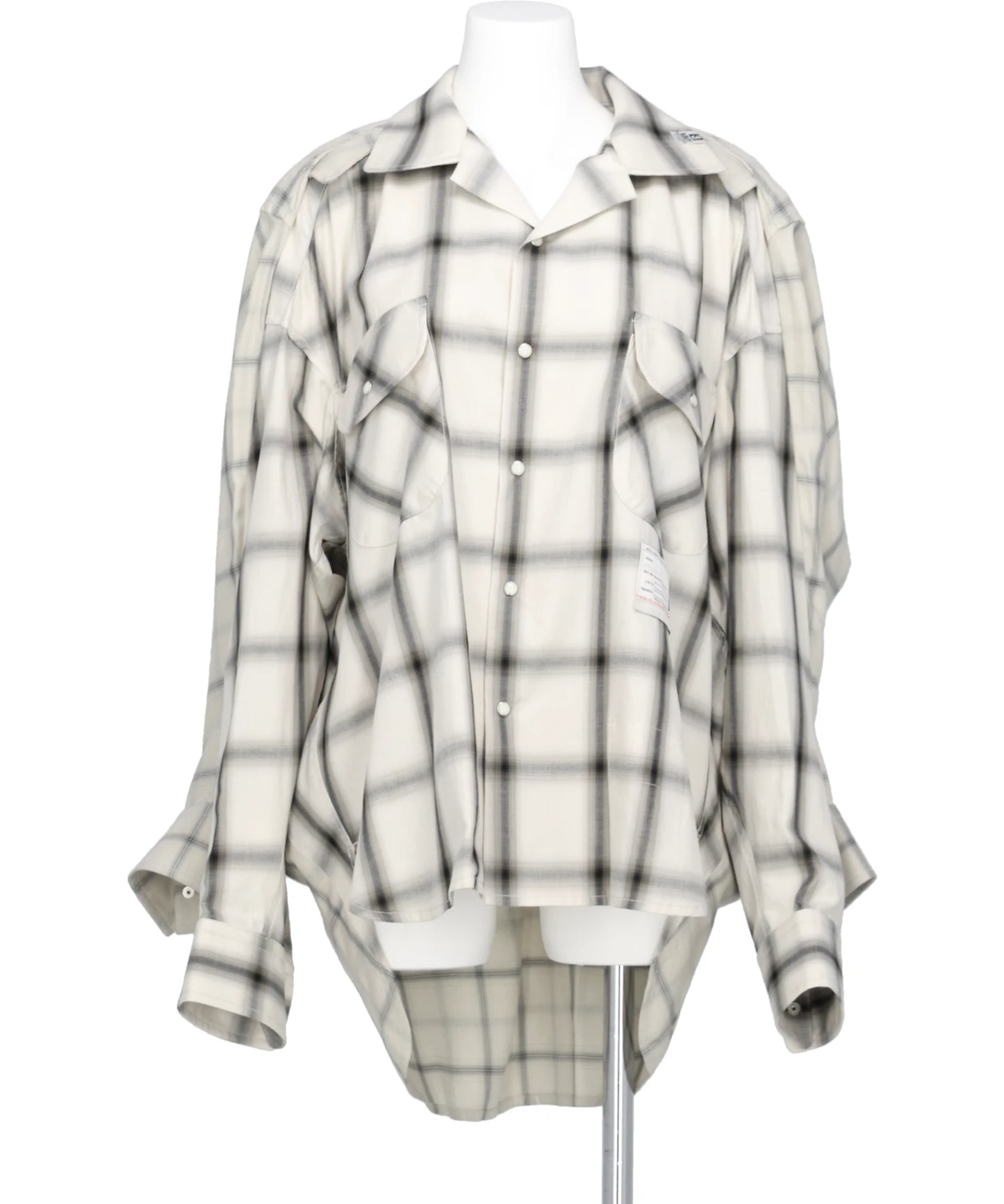 Maison MIHARA YASUHIRO(メゾンミハラヤスヒロ) 2026SS W SLEEVE CHECK SHIRTS B16SH201