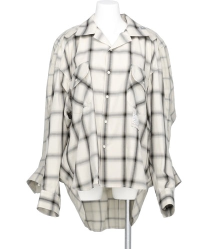 Maison MIHARA YASUHIRO(メゾンミハラヤスヒロ) 2026SS W SLEEVE CHECK SHIRTS B16SH201