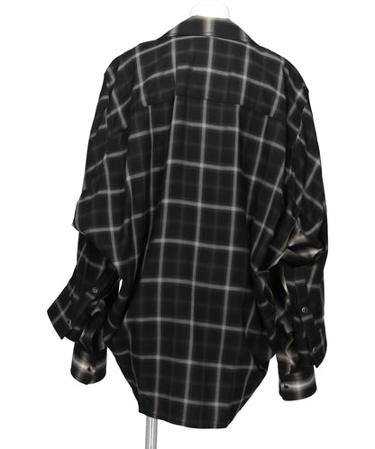 W SLEEVE CHECK SHIRTS