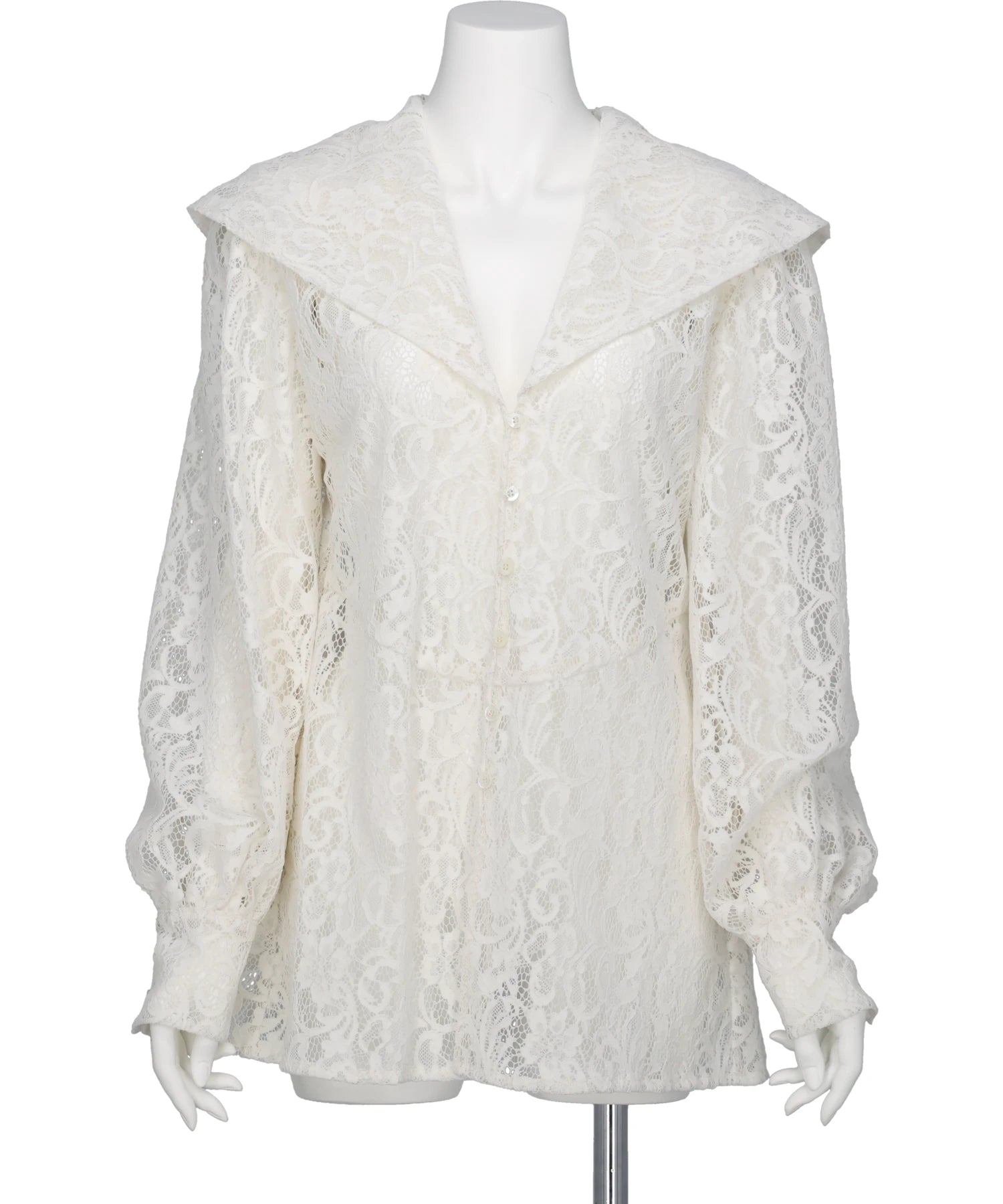 FETICO(フェティコ)FLOCKED LACE SAILOR COLLAR BLOUSE