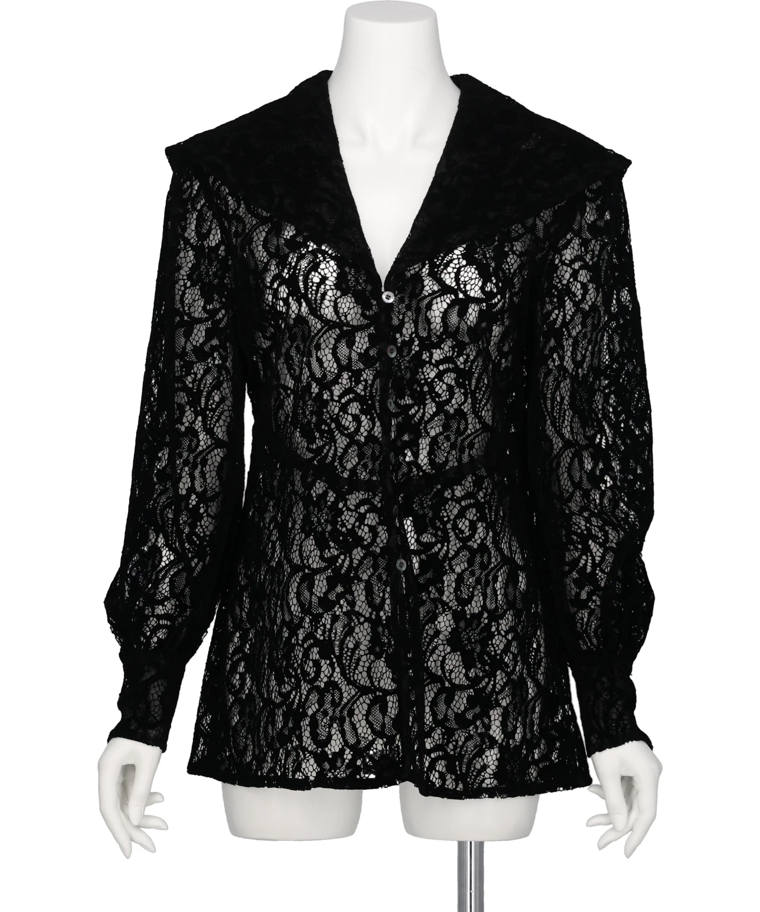 FETICO(フェティコ)FLOCKED LACE SAILOR COLLAR BLOUSE