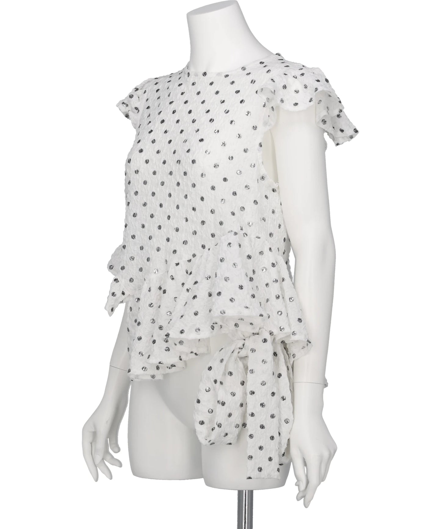 POLKA DOT PRINT FRILLED TOPS
