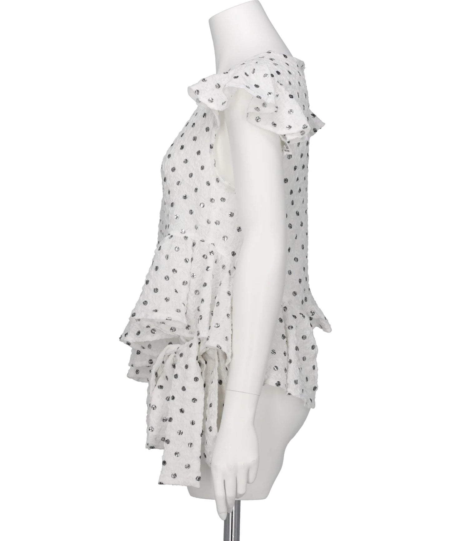 POLKA DOT PRINT FRILLED TOPS
