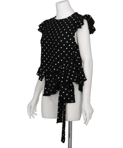 POLKA DOT PRINT FRILLED TOPS